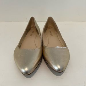 Nine West gold metallic flats